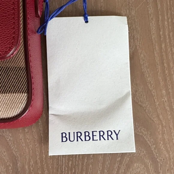 Burberry Red and Tan Crossbody Bag - Picture 3 of 11